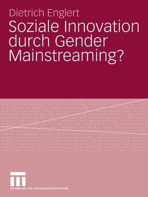 cover image of Soziale Innovation durch Gender Mainstreaming?